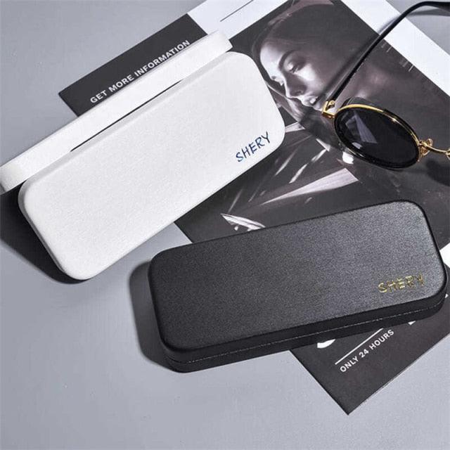 Unisex Square Glasses Case Simple Glasses Storage Case Reading Glasses Sunglasses Hard Shell Eyeglass Case Sunglasses Glasses Case Portable PU Leather Eye Elegant Glass Carry Case