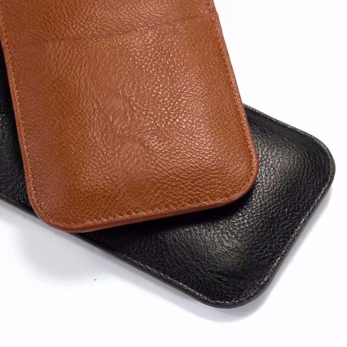 Universal PU Leather Waist Belt Mobile Phone Case Pouch For iPhone  Xiaomi Redmi 9 Poco Huawei Honor Moto Leather Cell Phone Holster with Belt Clip, Flip Cell Phone Case