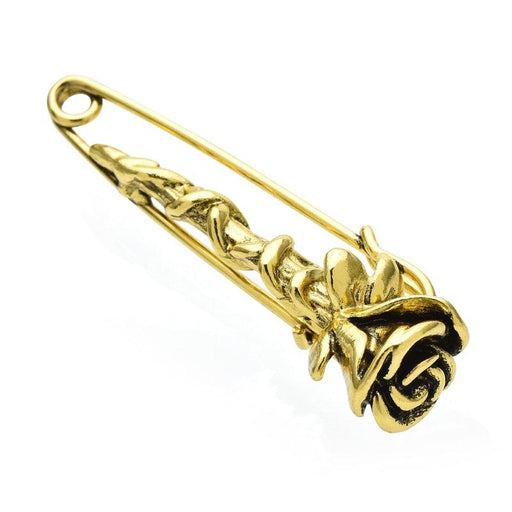 Vintage Rose-flower Safety Pins For Women Men Classic Suits Scarf Trousers Brooches Gifts Jewelry Making Charms Findings Supplies Crafting Safety Pins