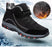 Waterproof Winter Mens Boots With Fur Warm Snow Mens Womens Boots Winter Work Casual Shoes High Top Winter Snow Boots Warm Fur Lined Winter Water-Resistan Ankle Booties