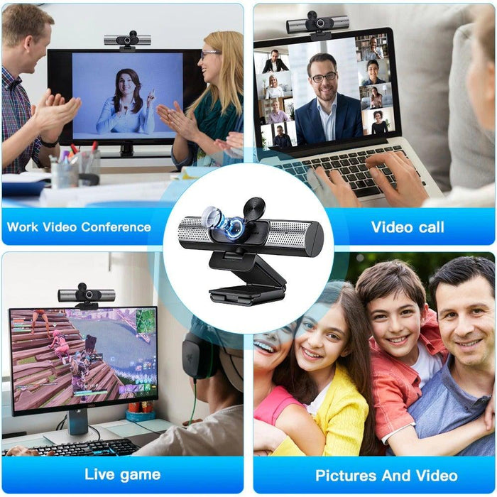 Webcam 1080P Full HD Autofocus Web Camera With Speaker Microphone USB Cam for PC Computer Laptop Video Calling Work Gaming 3D Noise Reduction - STEVVEX Gadgets - 1080P FULL HD CAM, 122, confrence calling camera, gaming camera, hd camera, laptop camera, video camera, webcam for recordig, webcamera, webcamera with microphone, wide angle camera, wide range laptop camera, widerange camera, widescreen camera - Stevvex.com