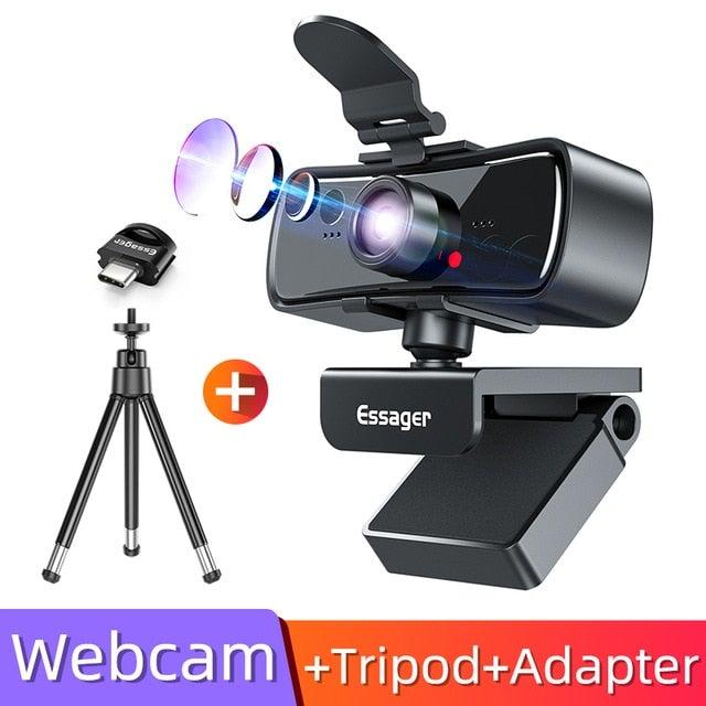 Webcam 2K Full HD Web Camera For PC Computer Laptop USB Web Cam With Microphone Autofocus WebCamera Conferencing and Video Calling - STEVVEX Gadgets - 122, confrence calling camera, gaming camera, hd camera, laptop camera, video camera, webcamera, webcamera with microphone, wide angle camera, wide range laptop camera, widerange camera, widescreen camera - Stevvex.com