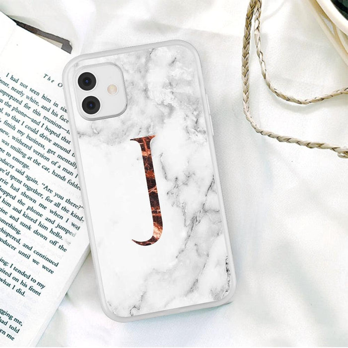 White Elegant Marble Texture Phone Cover For iPhone 12 Mini 11 Pro Max 7 8 7Plus Soft Silicone Back Case Ultra Slim Shockproof Protective for Women