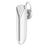 White Lightweight Ear Hanging Wireless Headset Long Standby Single Ear-hook Hands-free Design Anti-noise Earphone Improved Comfort Long Wireless Range Bluetooth Single-Ear Connect To Your Cell Phone Quality Battery 300mAh