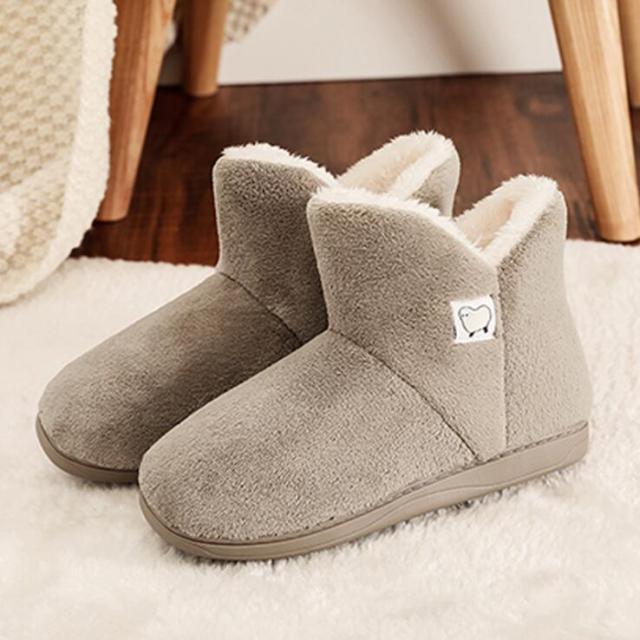 Winter Cotton Slippers Sheep Skin Woman Slippers Natural Fur Women Warm Indoor Shoes Soft Wool House Slippers Memory Foam Closed Back Slippers With Warm Lining Wool-Like Blend Cotton House Shoes