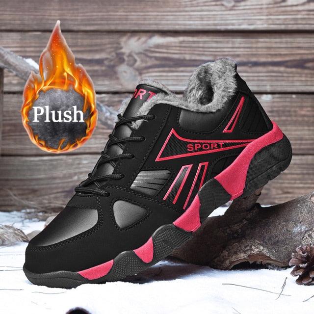 Winter Leather Sneakers Keep Warm Waterproof Mans Sneakers Work Casual Shoes Mens Autumn Anti-slip Leather Lace Up Lightweight Soft Modern Comfortable Classic Walking Sneakers