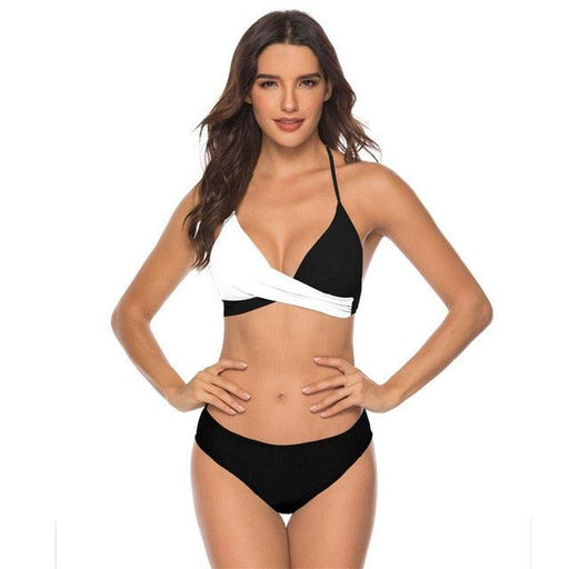 Women Bikini Set Push Up Female Swimsuit Swimwear Swim Two Piece Brazilian Bathing Suit Large Plus Size Women's Twist Front High Waist Bikini Swimsuit Drawstring Tie Side Bottom Two Piece Bathing Suit