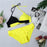 Women Bikini Set Push Up Female Swimsuit Swimwear Swim Two Piece Brazilian Bathing Suit Large Plus Size Women's Twist Front High Waist Bikini Swimsuit Drawstring Tie Side Bottom Two Piece Bathing Suit