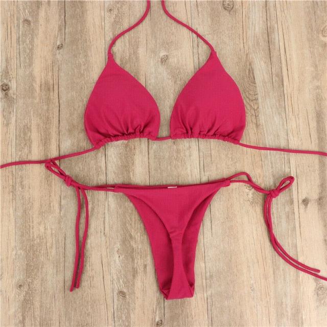 Women Bikini Swimsuit Push-Up Bra Bikini Set Two Piece Swim Suit Swimwear Beachwear Bathing Suit Strappy Swimsuit Two Pieces Bikini Set