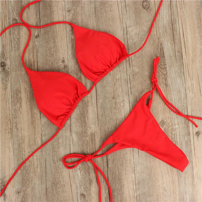 Women Bikini Swimsuit Push-Up Bra Bikini Set Two Piece Swim Suit Swimwear Beachwear Bathing Suit Strappy Swimsuit Two Pieces Bikini Set