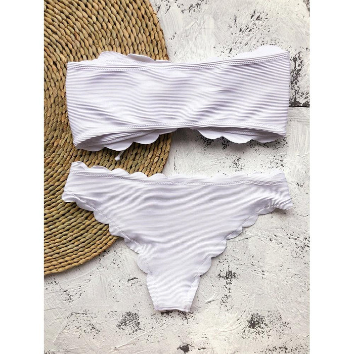 Women Dot Bikini Women Two Piece Swimsuit Women's Bikini Set Swimsuit Micro Strapless 2 Piece Bathing Suit Tie Side Bikini Bottoms Push Up Swimwear Bathing Suit Beach Wear Swimming Suit