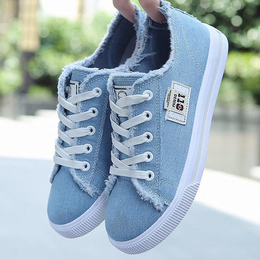 Women's Canvas Breathable Classic Summer Sneakers Lace-Up Shoes Casual Outdoor Men Sneakers Womens Canvas Sneakers Low Top Tennis White Shoes