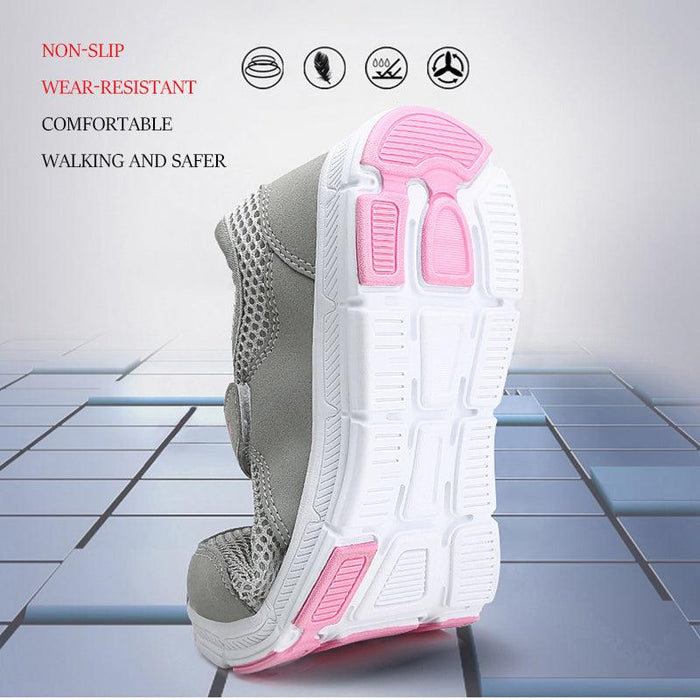 Women's Elegant Walking Shoes Flat Outdoor Comfortable Breathable Casual Soft Sole Lightweight Sport Running Fashion Breathable Mesh Womens Espadrilles