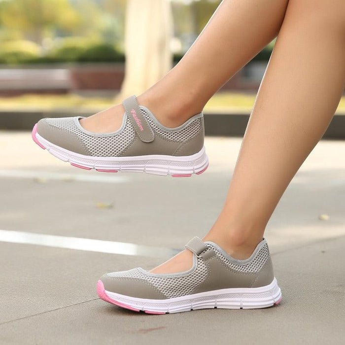 Women's Elegant Walking Shoes Flat Outdoor Comfortable Breathable Casual Soft Sole Lightweight Sport Running Fashion Breathable Mesh Womens Espadrilles