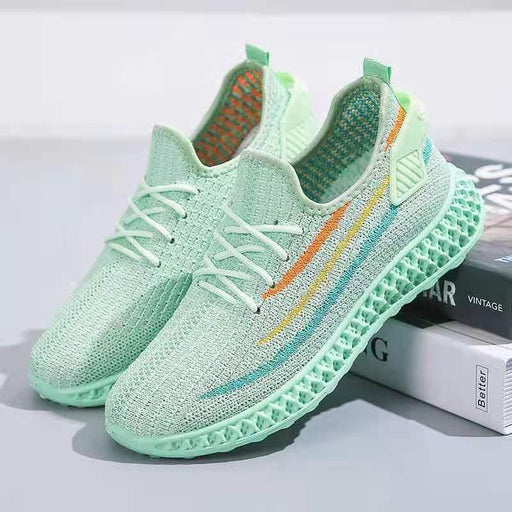 Women's Running Summer Woven Sports Sneakers Fashion Casual Shoe Breathable Mesh Walking Shoes Non Slip Lightweight Breathable Mesh Running Shoes Comfortable Design