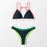 Women Two Piece Triangle Low Waist Bikini Sets Women's Halter Triangle Bikini Bottom Two Piece Swimsuits Swimsuit For Women High Cut Two Pieces Swimwear Beach Bathing Suit Lace Up Two Piece Bathing Suit