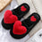 Women Winter Heart Shoes Woman Slides Plush Home Slippers Indoor House Shoes Winter Warm Fur Slippers With Embroidered Heart Details Soft And Warm House Slippers With Cushioned Insole