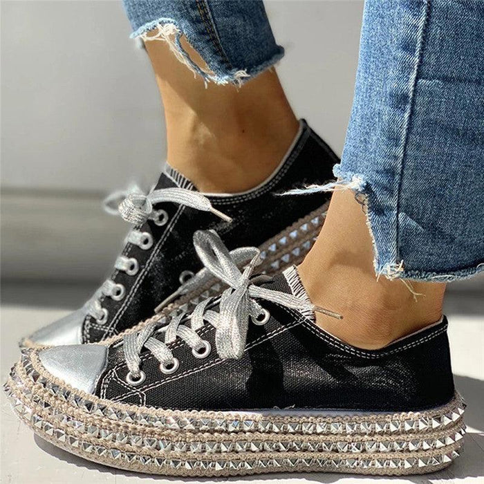 Womens Leopard Sneakers Women Canvas Shoes Leisure Lace-Up Sneakers Rhinestone Shiny Flat Charming Shoes Platform Leisure Low Sneakers - STEVVEX Shoes - 104, Casual Sports Sneakers, Casual Walking Sneakers, Casual Women Sneakers, Comfortable Women's Sneakers, Leopard Sneakers, Leopard Womens Sneakers, Luxury Sneakers, Shoes, Sneakers, Soft Women Sneakers, Sport Sneakers, Walking Sneakers, Women Shoes, Women sneakers, Womens Elegant Sneakers, Womens Fitness Sneakers, Womens Summer Sneakers - Stevvex.com