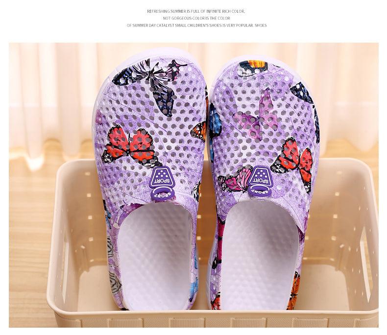 Womens Slip-On Quick Dry Water Clogs Shoes Beach Sandals Lightweight Breathable Bathroom Garden Clogs Shoes Summer Breathable Mesh Sandals Beach Footwear Anti-Slip Slippers Quick Drying Sandals